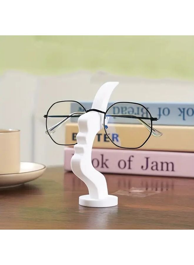 White Curved Glasses Display Stand Non Slip Base Eyeglass Frame Holder - Image 4